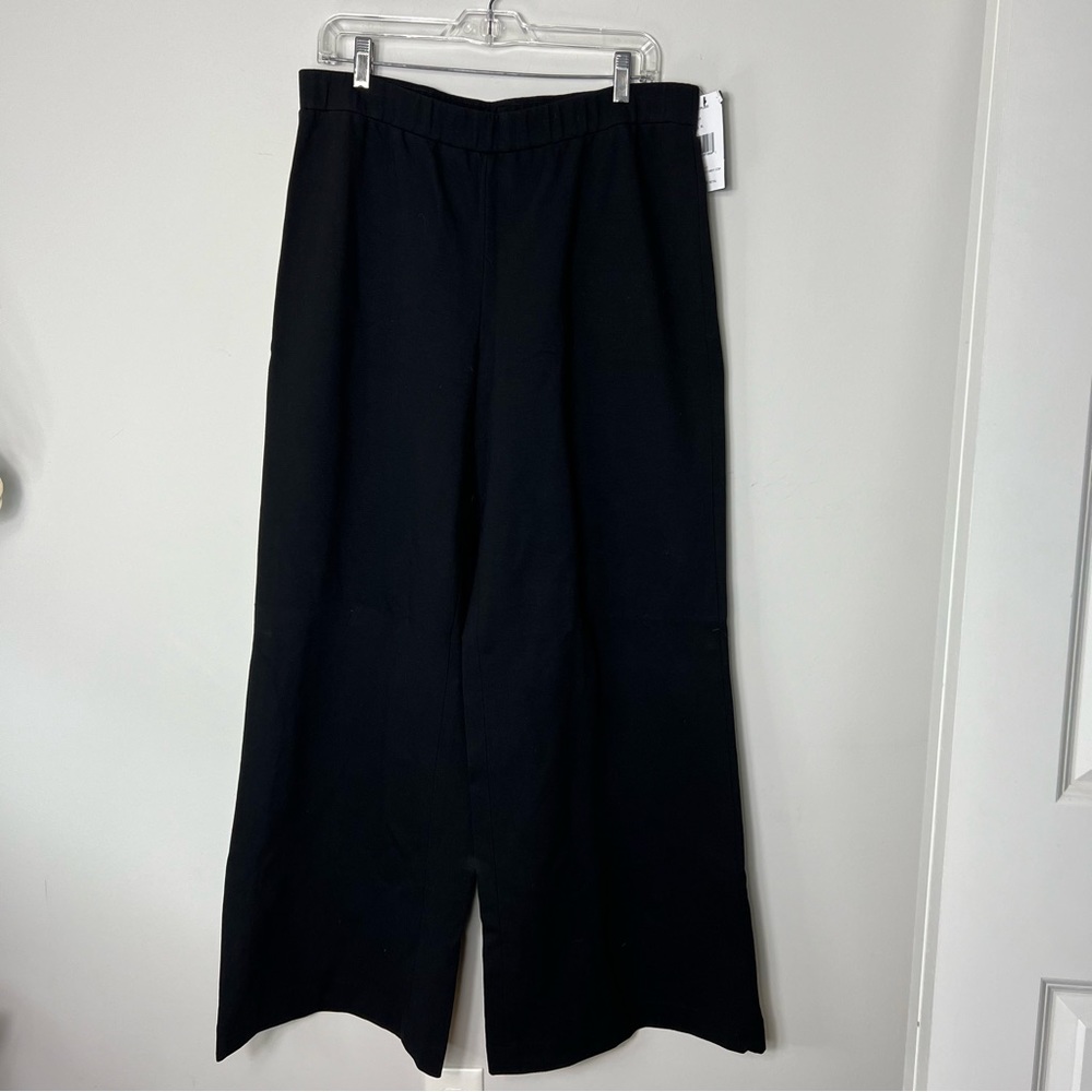 NEW $398 Lafayette New York Black Wide Leg Pants Stretch 328